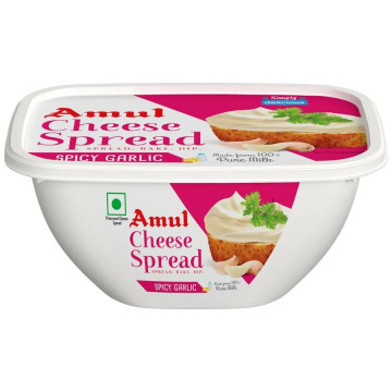 AMUL CHEESE SPREAD SPICY GARLIC 200G